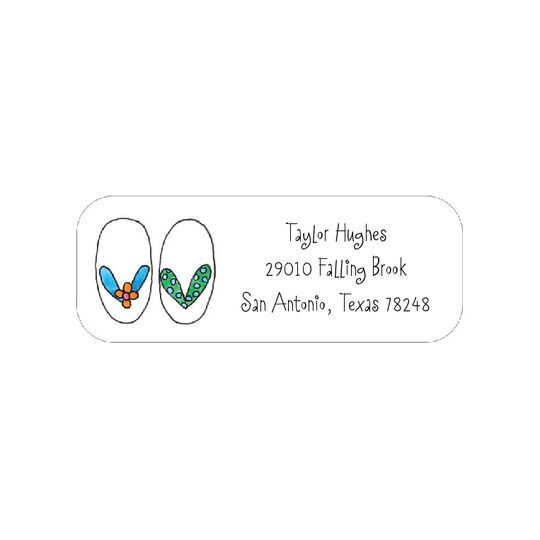 Summer Flip Flops Return Address Labels
